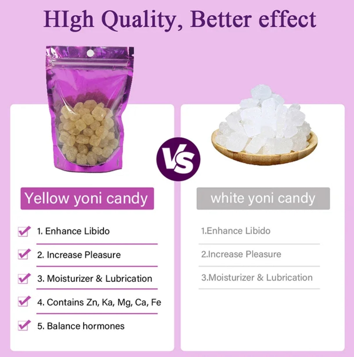 Yoni Candy (100grams, Yellow) | Sugar Lumps for Libido, Vaginal Wetness, Lubrication, and Sexual Pleasure - Image 4