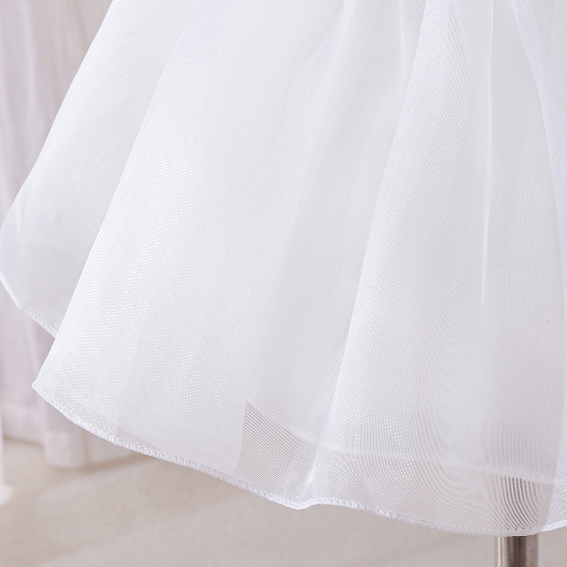 Elegant Baby Princess Dress with Ruffled Sleeves, Bow, and Pearl Waist Trim (6-18 months) | Special Occasion Ball Gown for Baby Girls - Image 43