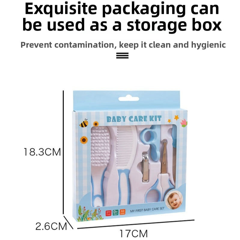 6-Piece Baby Care and Grooming Kit with Hair Brush, Comb, Safety Scissors, Nail Clipper, Nail File, and Nail Clipper Sheath - Image 15