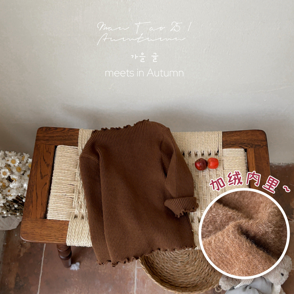Baby Long-Sleeve Ribbed Knit Top | Baby Knitted Inner Sweater - Image 6