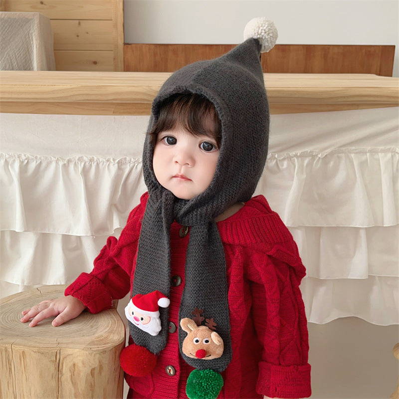 Cute Baby Christmas Hooded Scarf (1.5-6 years old, 47-52cm head circumference) | Ultra-Soft Baby Hood + Scarf for Cold Weather - Image 9