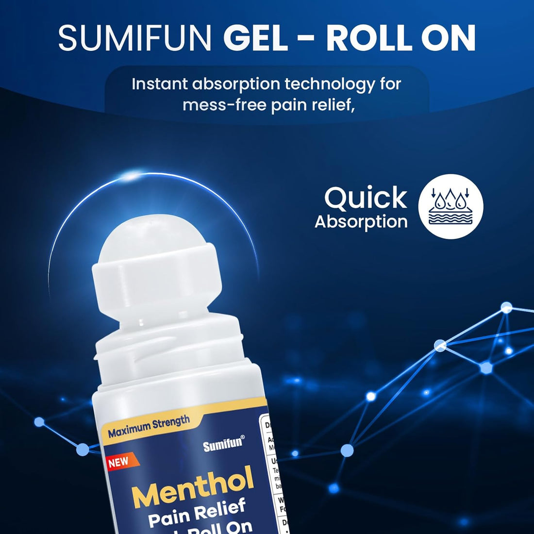 Menthol Pain Relief Gel-Roll On (4% Menthol, 74ml) | Topical Gel for Nerve, Muscle, Neck, Shoulder, Knee, and Back Pain Relief - Image 6