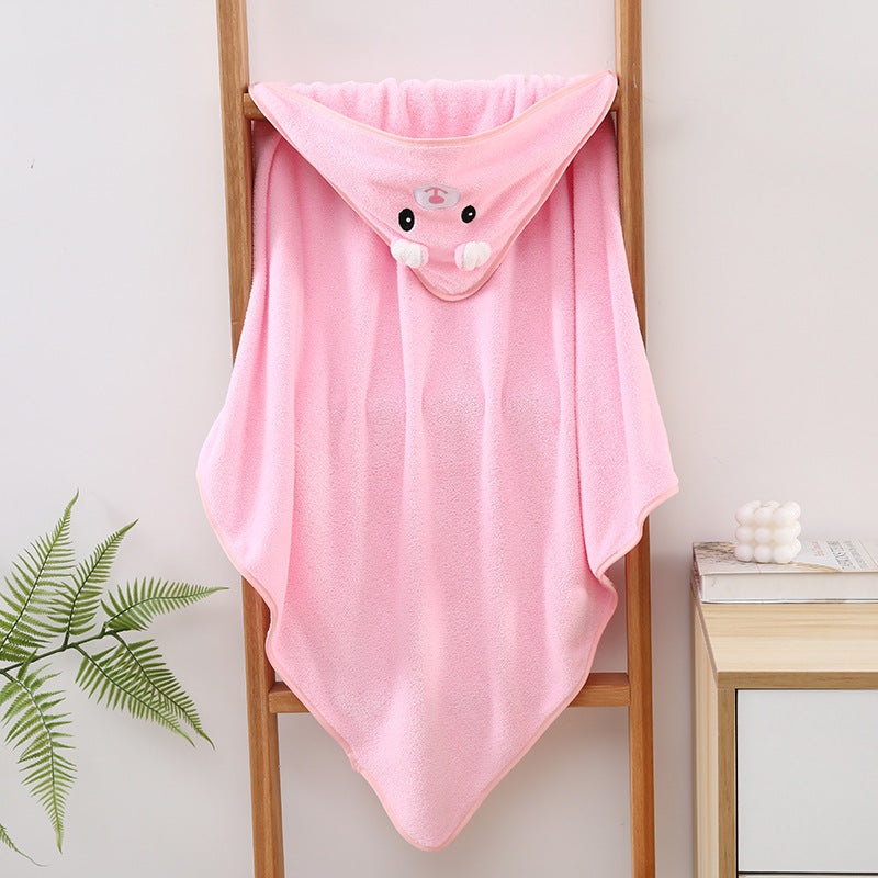 Ultra-Soft and Absorbent Baby Hooded Towel with Cute Animal Design | Baby Wrap Towel with Hood - Image 94