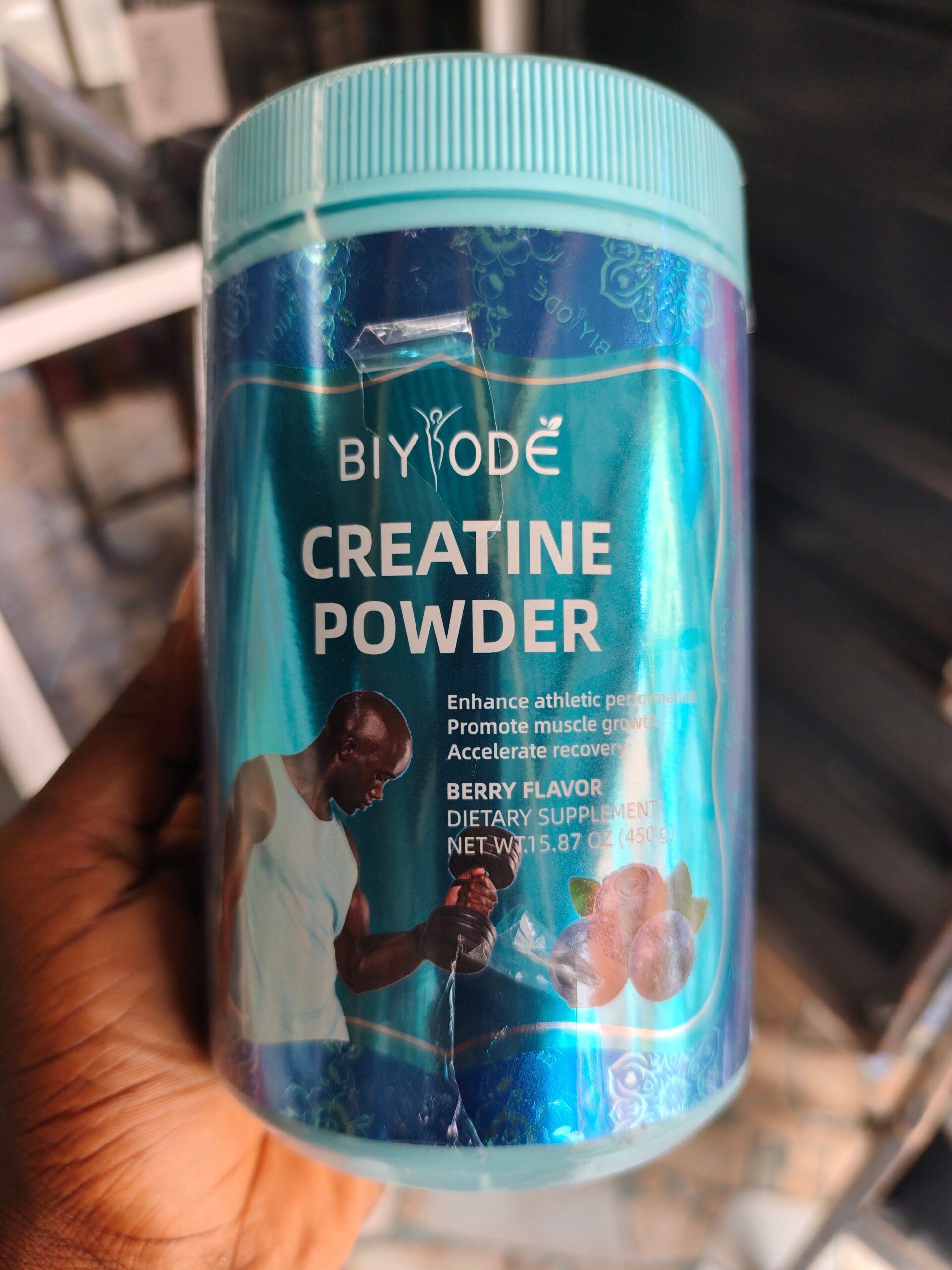 BIYODE Creatine Monohydrate Powder (450g size, 5g Creatine, 90 servings, Berry flavor) | Dietary Supplement for Muscle Growth, Athletic Performance, Muscle Recovery, and Cognitive Function - Image 6