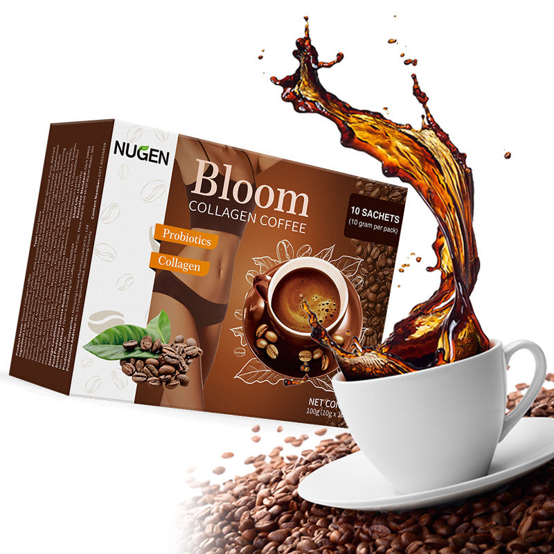 NUGEN Bloom Collagen Coffee Powder with Probiotics (10g×10 sachets) - Image 6