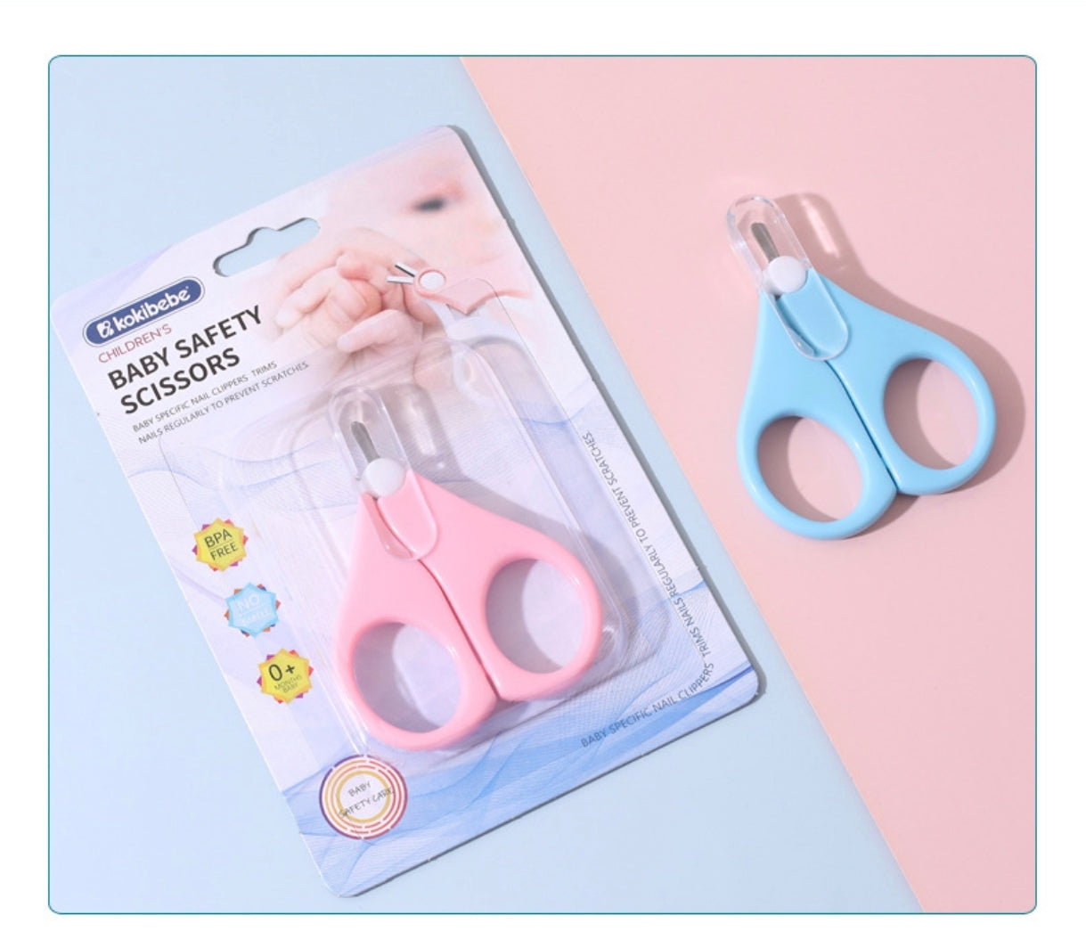 Rounded-Tip Baby Safety Scissors | Nail Trimming Scissors for Babies and Toddlers - Image 3