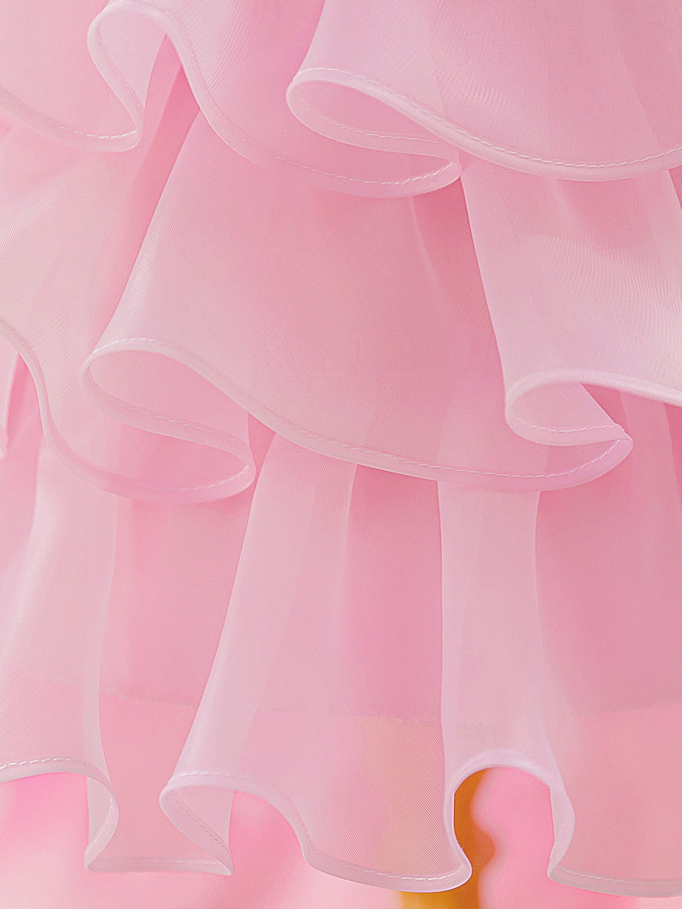 Luxury Puff-Sleeve Princess Dress with Matching Headband (6-12 months) | Elegant Layered Occasion Gown for Baby Girls - Image 95