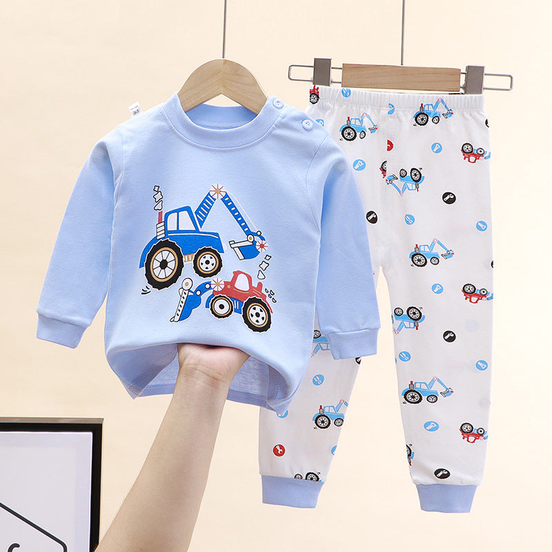 2-Piece Pajamas Set with Long-Sleeve Top and Pants for Boys and Girls | Adorable Soft Cotton Nightwear and Sleepwear Set - Image 36
