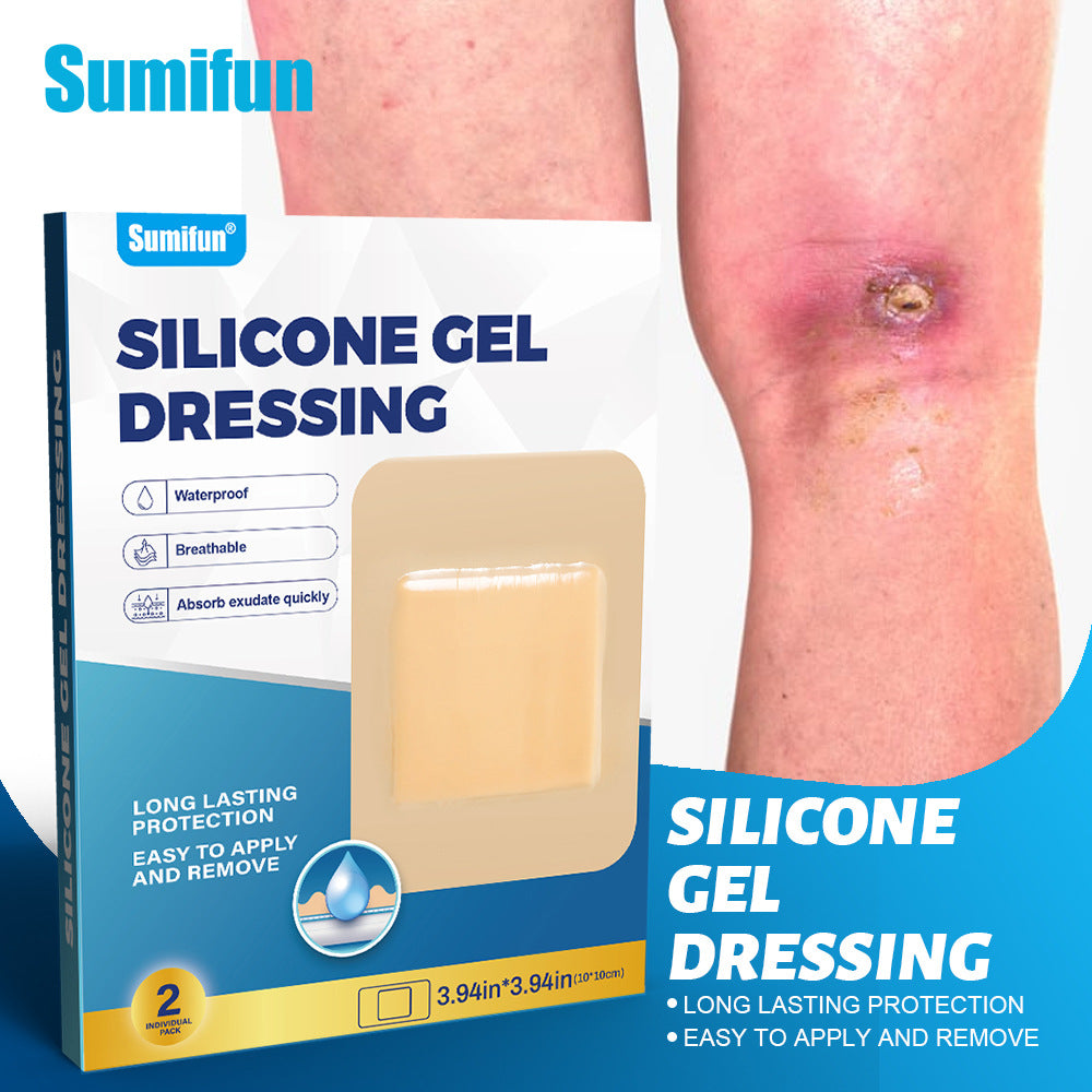 Silicone Gel Dressing (2 pieces/pack) | Waterproof and Breathable Band Aid for Wound Dressing - Image 2