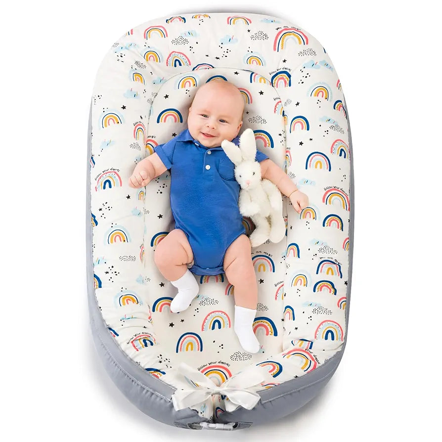 Portable Baby Nest Bed for Newborns (0-18 months old, 90*50cm size) | Travel-Friendly Baby Lounger and Co-Sleeper Bed - Image 9