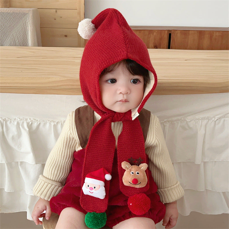 Cute Baby Christmas Hooded Scarf (1.5-6 years old, 47-52cm head circumference) | Ultra-Soft Baby Hood + Scarf for Cold Weather - Image 14