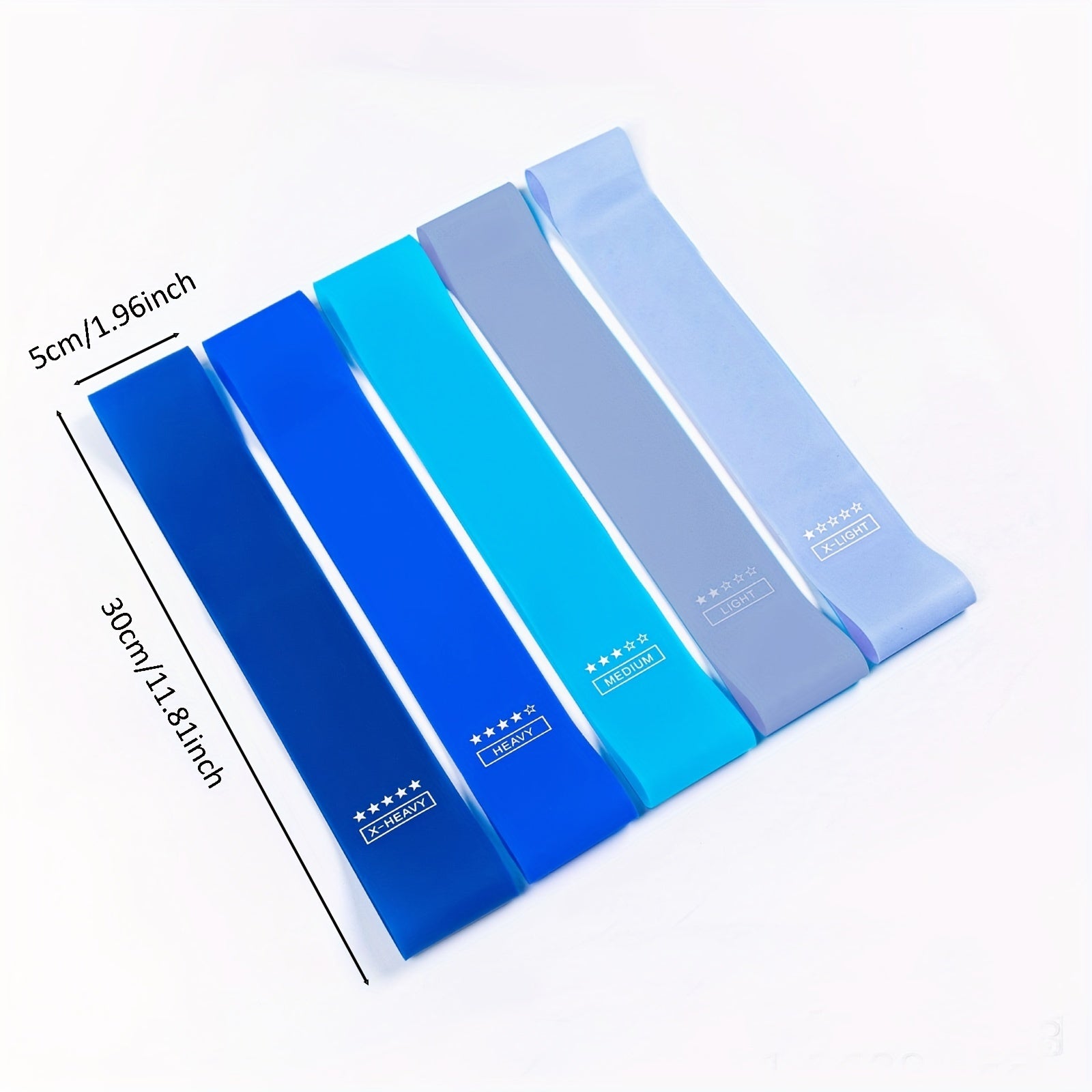 5-in-1 Resistance Loop Bands with Free Pouch (5 pieces — X-Light, Light, Medium, Heavy, and X-Heavy) - Image 14