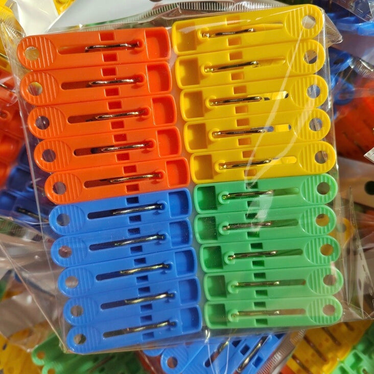 Strong Plastic Clothes Pegs for Outdoor and Indoor Use (20 pieces per pack, Multi-color pack) | Anti-Slip and Windproof Laundry Clips - Image 6