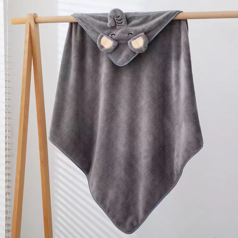 Ultra-Soft and Absorbent Baby Hooded Towel with Cute Animal Design | Baby Wrap Towel with Hood - Image 55