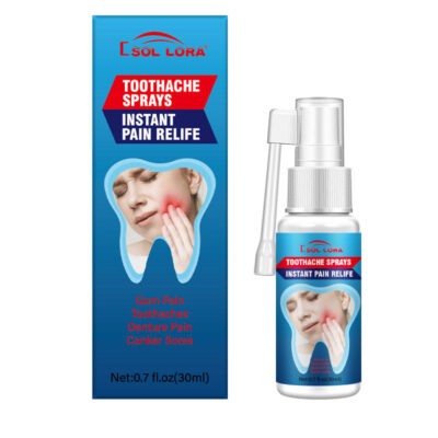SOL LORA Toothache Instant Pain Relief Spray | Topical Spray for Gum Pain, Toothaches, Denture Pain, and Canker Sores