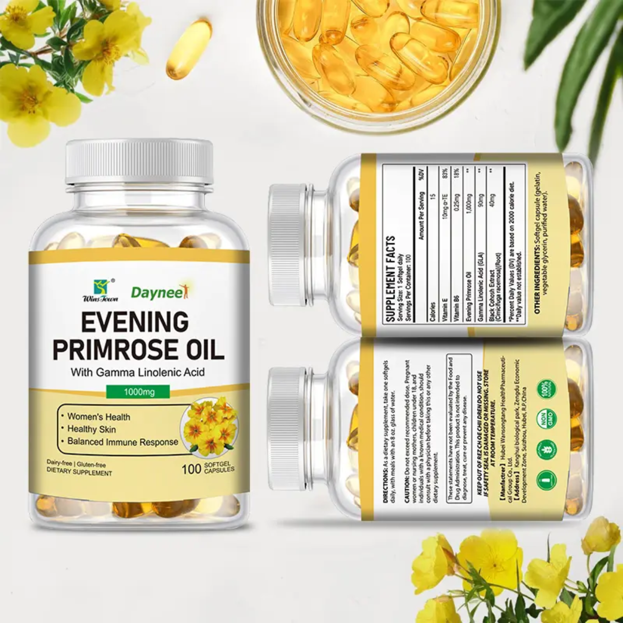 Evening Primrose Oil Capsules | Dietary Supplement for Women's Health, Skin, Immunity, and Hormonal Balance - Image 7