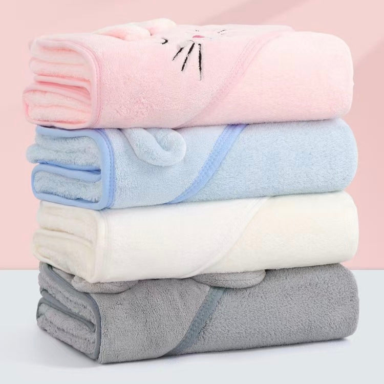 Ultra-Soft and Absorbent Baby Hooded Towel with Cute Animal Design | Baby Wrap Towel with Hood - Image 42