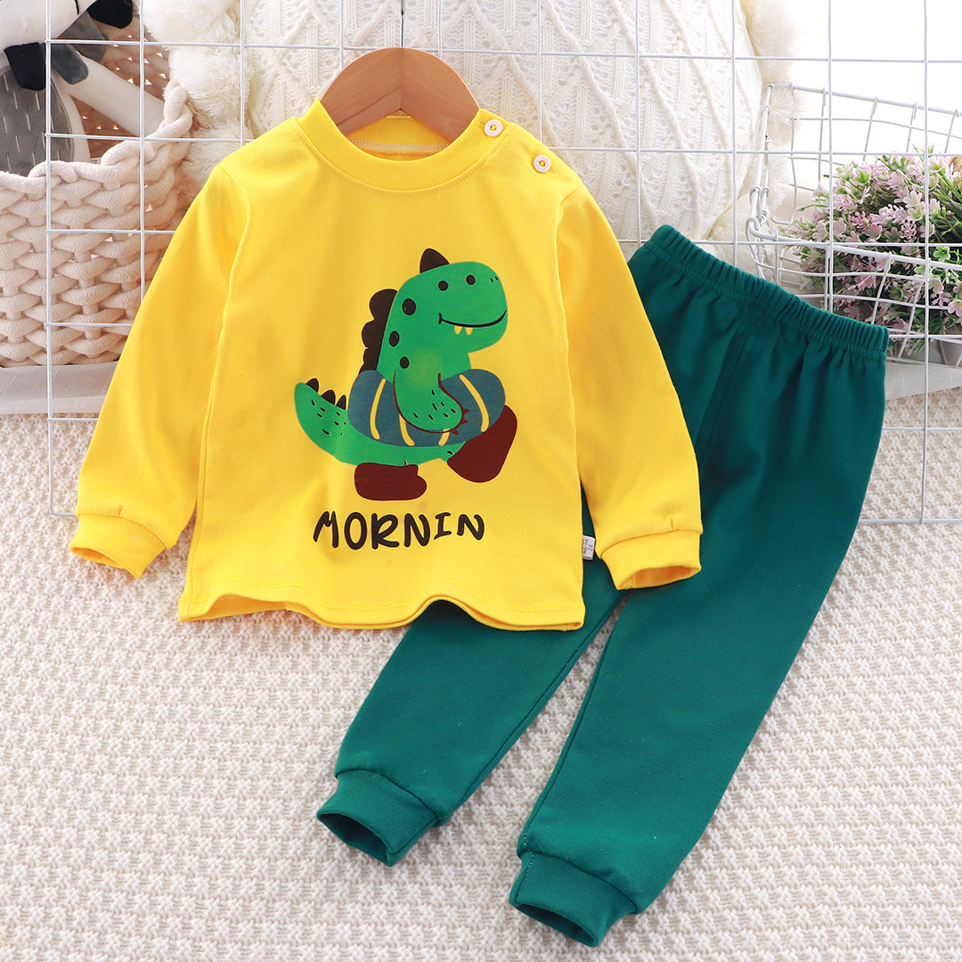 2-Piece Pajamas Set with Long-Sleeve Top and Pants for Boys and Girls | Adorable Soft Cotton Nightwear and Sleepwear Set - Image 53