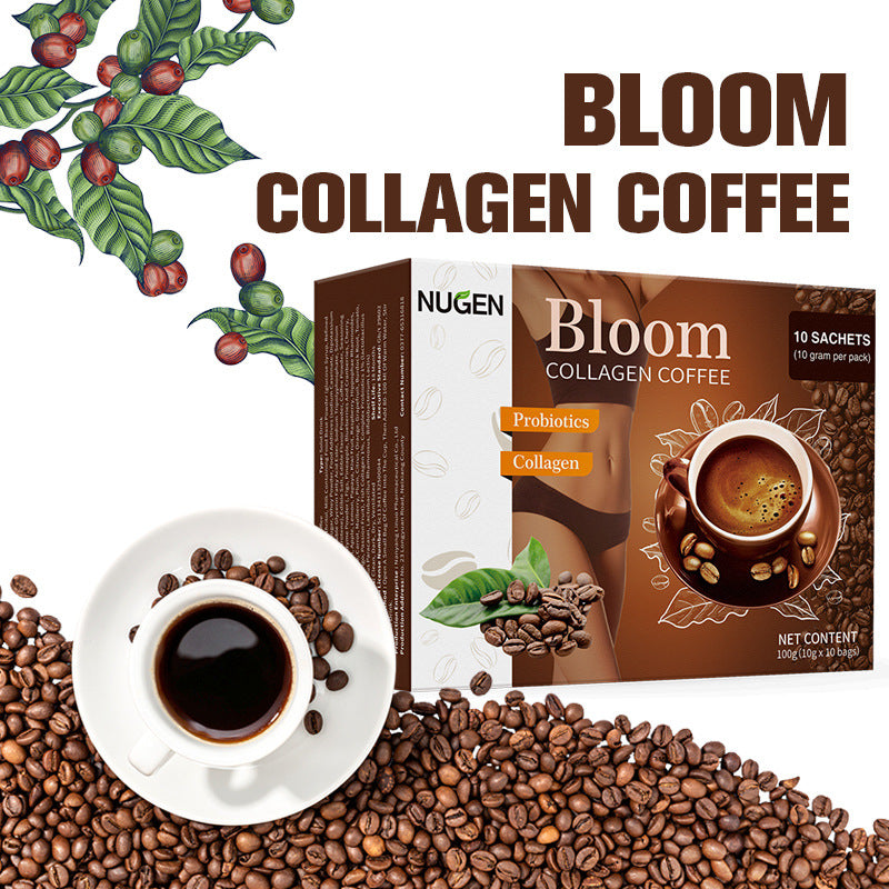 NUGEN Bloom Collagen Coffee Powder with Probiotics (10g×10 sachets) - Image 5
