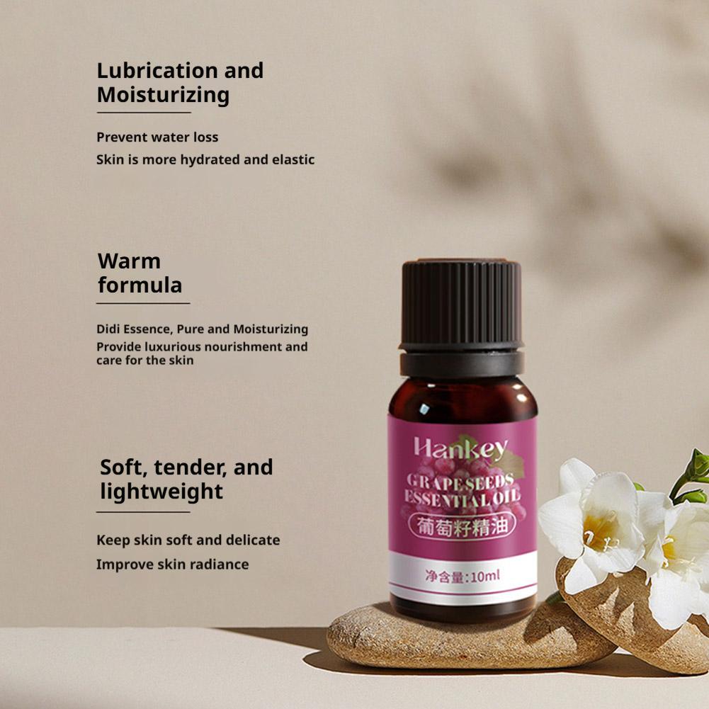 HANKEY Grape Seeds Essential Oil for Massage and Aromatherapy (10ml) | Relaxing, Moisturizing and Elasticity Essential Oil - Image 2