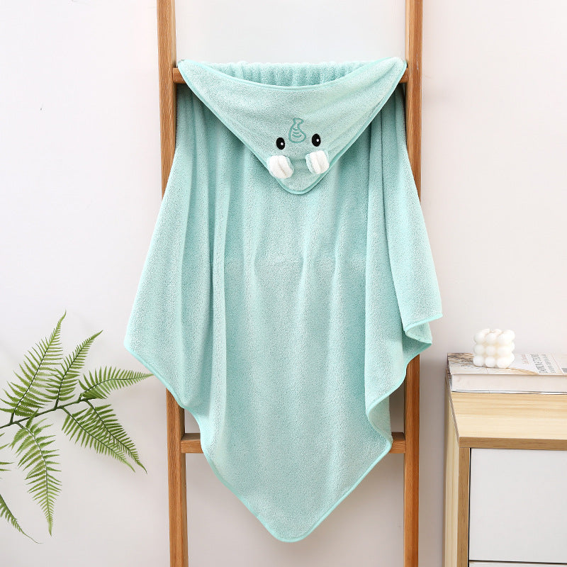 Ultra-Soft and Absorbent Baby Hooded Towel with Cute Animal Design | Baby Wrap Towel with Hood - Image 101