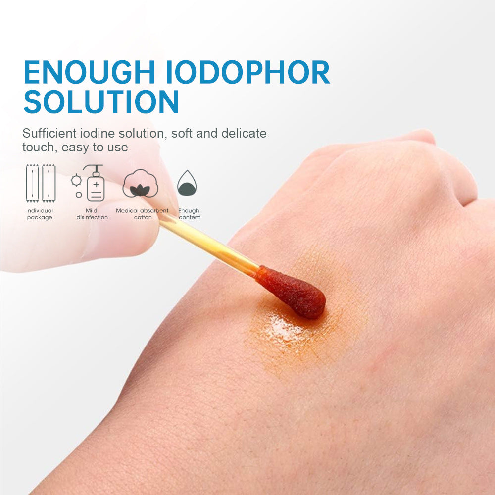 Iodine Swab (60 pieces) | Iodine Solution for Wound Sterilization, Wound Care, and Baby's Belly Button Sterilization - Image 4