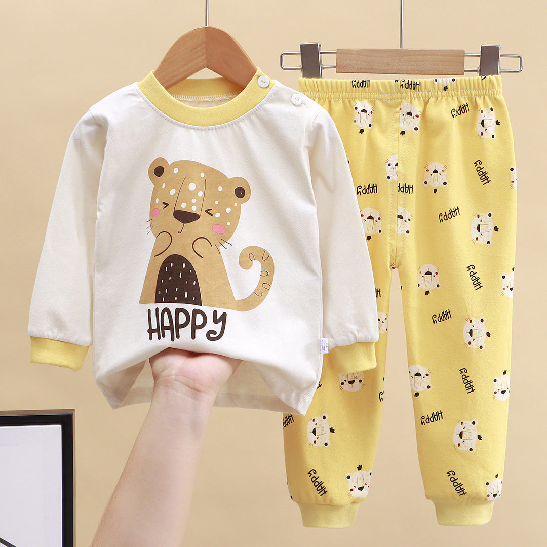 2-Piece Pajamas Set with Long-Sleeve Top and Pants for Boys and Girls | Adorable Soft Cotton Nightwear and Sleepwear Set - Image 37