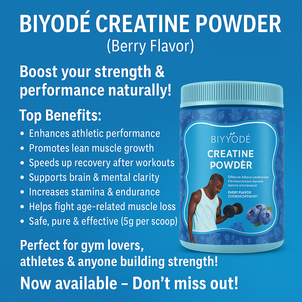 BIYODE Creatine Monohydrate Powder (450g size, 5g Creatine, 90 servings, Berry flavor) | Dietary Supplement for Muscle Growth, Athletic Performance, Muscle Recovery, and Cognitive Function - Image 2